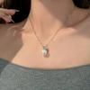 Doce senhora estilo gentil strass pérola clavícula cadeia elegante elegante simples moda design colar