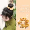 Elástico de Cabelo Floral Margarida Estilo Coreano Scrunchie Faixa de Cabelo para Rabo de Cavalo Feminina Elástico de Cabelo Xadrez