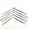 Punto de acero inoxidable cuchara para pasta de humo juego de cinco piezas portavelas herramienta de limpieza de aceite de humo juego de caja de pasta de humo