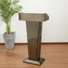 Púlpito de Fala Branco Simples de Alta Qualidade, Mesa de Palestra Moderna, Mesa de Boas-Vindas, Mesa de Recepção, Mesa do Anfitrião, Mesa de Inscrição