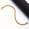 Pulsera de Cadena Trenzada de Acero Inoxidable Estilo Europeo y Americano 3 mm/4 mm/6 mm Simple y Elegante Estilo de Lujo Ligero Ins Pulsera de Cadena Trenzada