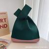 Bolso de Punto para Mujer Bolso Dopamina Pequeño Bolso para Teléfono Móvil Bolso Tote Bolso de Punto Moda Dibujos Animados Bolso de Mano de Punto