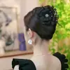 Explosões para 2024 luz negra luxo moda temperamento 8cm strass pena bolha pequena pegador cinza alto