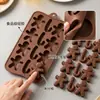 Molde de Silicone Homem de Gengibre e Biscoito de Natal 12 Cavidades para Chocolate, Assar Alimentos, Casa, DIY, Molde Fácil de Desenformar