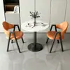 Mesa y sillas pequeñas redondas modernas y casuales para recepción y negociación en apartamentos pequeños, mesa de comedor, mesa redonda pequeña para balcón, para tiendas de té de leche y cafeterías