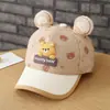 Gorra para Niños Primavera y Otoño Unisex Bebé Estampado de Osito Logo Gorra de Béisbol Exterior Linda Dibujo Animado Gorra de Béisbol