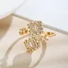 Anillo para Mujer Lujo Ligero Sentido de Diseño de Nicho Celebridad Cibernética Mismo Estilo Doble Capa Circonita Anillo Abierto Anillo Estilo Fresco Distintivo Moderno