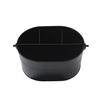 Cesta de hierro para guardar vajilla de cocina de 4 compartimentos estilo americano con asa Cesta ovalada de hierro galvanizado para cuchillos y tenedores