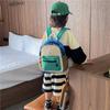 Mochila Ligera Pequeña para Jardín de Niños Estilo Nuevo 2025 Mochila Infantil con Bloques de Color Mochila Pequeña de Lona Moderna y Linda para Bebés