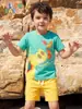 Conjunto de Verano para Niños Estilo Europeo y Americano, Nuevo Conjunto de 2 Piezas de Manga Corta con Cuello Redondo y Estampado Lindo de Dinosaurio, Conjunto Infantil para Ventas Transfronterizas
