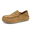 Mocasines casuales estilo Birkenstock para hombre, nueva colección primavera/otoño, diseño sin cordones, retro y a la moda, transpirables, adecuados para ir al trabajo