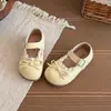 Nueva colección de primavera y otoño: Zapatos de piel estilo coreano para niños, versátiles zapatos de princesa con cordones y lazo, zapatos para bebé con suela blanda para niñas