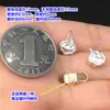 Collar con Cuerda Trenzada Hecha a Mano, Colgante de Calabaza S999 Plata Pura con Carácter de Fortuna Ruyi, Juguete de Cristal, Accesorios DIY Hechos a Mano