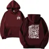 Sudadera con Capucha Estampada Natanael Cano Amor Tumbado de Talla Europea Transfronteriza con Dobladillo Acanalado Suelto