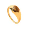 Europa y Estados Unidos joyería transfronteriza de acero inoxidable moda fundición amor incrustado gema piedra natural anillo diseño nicho joyería