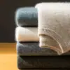 Suéter de Cachemira Baicai de Terciopelo con Cuello Redondo Bajo para Hombre, Jersey de Punto Casual de Negocios, Capa Base de Punto, Suéter Nuevo de Lana Otoño Invierno