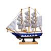 Barco pirata velero modelo de barco de madera pequeño barco de madera decoración barco de pesca decoración de escritorio para el hogar