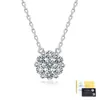 Collar de racimo de flores de plata de ley S925 con moissanita para mujer, moderno y versátil, cadena ligera de lujo para la clavícula, venta al por mayor de fábrica