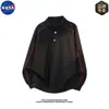 Sudadera de manga larga con cuello alto de alta calidad de la marca NASA para hombre, moda casual de otoño versátil holgada de lujo top moderno