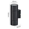 Lámpara de pared exterior impermeable de venta caliente transfronteriza iluminación personalidad abs impermeable cuadrada redonda decorativa led super brillante hotel pared