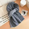 Bufanda de Punto de Dos Colores Doble Cara Estilo Coreano para Hombres y Mujeres, Atmósfera Invernal, Suave y Cálida, Calentador de Cuello para Parejas 100% Lana de Oveja