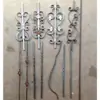 Acessórios para Poste de Ferro Forjado Escada Oca Padrão Flor de Escada Tubo Escada Sólida Flor de Escada Grade Oca Flor de Corrimão Poste Flor de Escada