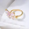 Anel de Pérola, Brincos, Pingente, Conjunto de Três Peças Micro-Cravejado, Estilo Borboleta, Design Gotejamento de Óleo, Luxo Acessível DIY de Alta Qualidade