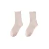 Meias Coloridas Meias Femininas de Primavera e Verão Finas Meias Longas de Algodão de Primavera e Outono Meias Masculinas Ins Tendência Meias Empilhadas Pretas Lisas para Casais