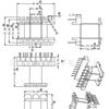 Transformador de alta frecuencia EE33 EI33 esqueleto vertical 7 9-pin espaciado entre pines 22.5mm HXW-EI3302