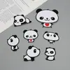 Nuevas y exquisitas pegatinas de tela de panda de dibujos animados autoadhesivas accesorios para ropa parches para agujeros DIY fabricantes al por mayor pegatinas para equipaje