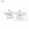 Sudeste Asiático Venda Quente Brincos de Flor de Cinco Pétalas Agulha de Prata Resistente ao Desbotamento Studs Suaves Versáteis Nicho Luxo Leve Sensação de Alto Padrão