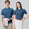 Camiseta de Algodón Peinado de Manga Corta de Verano Camisa Polo con Cuello Bordado Estampado Logo Camisa Cultural Publicitaria para Hombres y Mujeres Pareja