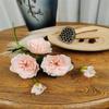 Rosas Austin de Siete Cabezas Ramo Artificial Decoración Salón de Bodas Hotel Accesorios Pared de Flores Día de San Valentín Flores Artificiales