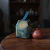 Elegante Lata de Té para Almacenamiento, Taza de Té, Juego de Té, Bolsa de Tela, Bolsa de Tela para Tetera, Arte en Tela de Viaje, Mil Millas de Ríos y Montañas, Creación Cultural Estilo Chino
