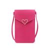 Comercio Exterior Europeo y Americano Bolsa de Amor para Mujer Decorativa en Forma de Corazón Transparente Pantalla Táctil Simple Retro Bolso de Mujer ZZ0016
