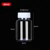 Botellas de Plástico Transparentes de Boca Ancha en Stock para Venta al por Mayor 50ml 100ml Botellas Dosificadoras Cápsula Pet Botellas Pequeñas para Medicina Botellas de Boca Ancha