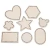 Lascas de Madeira Cortadas a Laser com Furos, Placa de Madeira, Tiras de Tecido, Cesta, Base de Madeira, Base de Madeira Crochê à Mão, Placa de Tecelagem DIY