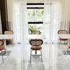Mesa y silla combinadas para tienda de postres, té con leche y celebridades de Internet, restaurante temático, puesto de barbacoa, tienda de aperitivos, mesa y sillas comerciales de pizarra