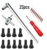 Conjunto de Ferramentas para Instalação de Válvulas Kit de Reparo de Pneus Ferramenta de Reparo Ferramenta de Instalação de Válvula de Borracha para Pneus