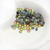 Rhinestones de Cristal de Vidrio de Espalda Plana Adhesivos Hot Melt de Fábrica Accesorios Navideños Coloridos para Ropa DIY
