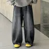 Calça Jeans Reta para Meninos Primavera e Outono 2026 Novo Estilo Calças Casuais Infantis para Crianças Maiores Calças Longas Outono