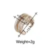 Estilo Lujo Ligero Zirconia Incrustada Oro Café Multicapa Geométrico Versátil Moda Diseño Simple High-End Ear Cuff para Mujeres