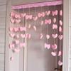Cortina de Puerta de Armario con Lazo de Amor para Niña Cortina de Puerta de Dormitorio Cortina sin Perforaciones Cortina Media de Zapatero Cortina para el Hogar