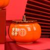Caqui Ruyi Tarro de Caqui de Cerámica tamaño pequeño Tarro de Té Dulces Decoración de Boda Tarro de Dulces Caqui Grande Tarro para Fruta Seca