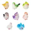Pájaro Pintado Simulado Micro Paisaje Suculento Accesorios de Paisajismo Artesanías de Resina DIY Decorativo Escritorio Adornos para Coche