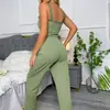 Pijama Casual Transfronterizo Más Vendido Camisola con Ribete de Encaje y Pantalón Largo Conjunto de Dos Piezas Sexy para Chicas Calientes Ropa de Casa para Mujer