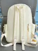 Mochila Dulce para Niñas de Secundaria y Preparatoria Estilo Coreano con Adorno de Encaje, Ambiente Fresco y Relajante, Adecuada para Salidas, Compras y Picnic