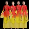Traje de performance estilo chinês feminino elegante grande canção de dança dança masculina dança clássica moderna dança do tambor traje de performance de abertura
