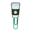 Clips para Papel con Animales de Dibujos Animados Transfronterizos Papelería para Estudiantes Pequeños Regalos en Stock Lindo Marcador de Taza de Té de Leche Clips de Papel Coloridos