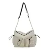 Bolsa Transversal de Nylon Grande Capacidade Inverno 2025 Moda de Rua Nova Bolsa de Ombro Casual para Exterior